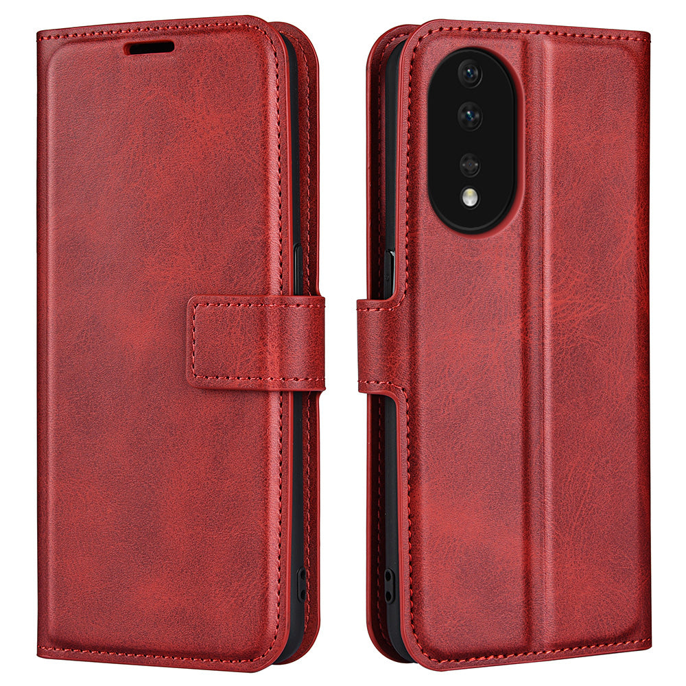 For Honor 80 5G Calf Texture PU Leather Stand Wallet Case Square Magnetic Clasp Phone Cover For Honor 80 5G Calf Texture PU Leather Stand Wallet Case Square Magnetic Clasp Phone Cover
